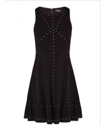 Studded Fit & Flare Dress